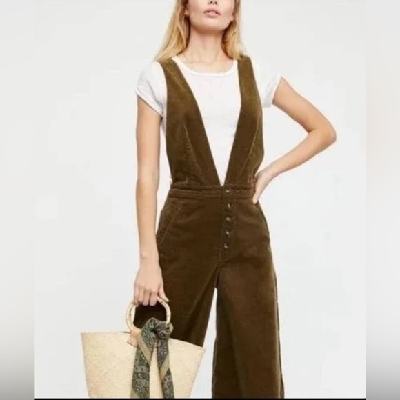 We The Free Pants - 🔥Free People Brown Corduroy Jumpsuit🔥
